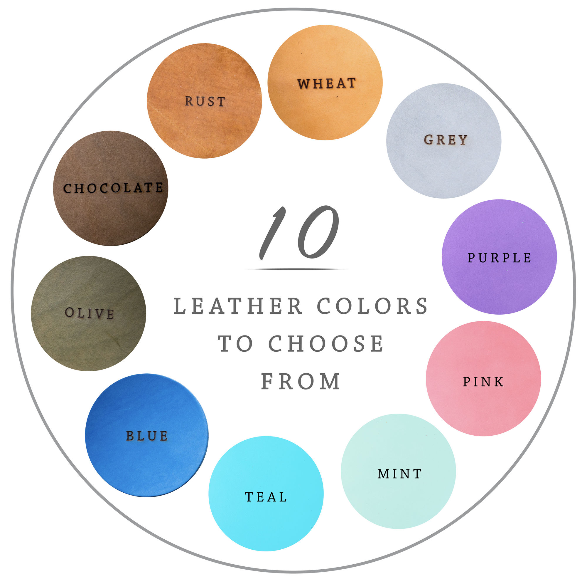 Personalized Leather Luggage Tag with Fastener