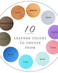 Personalized Leather Luggage Tag with Fastener