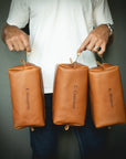 Personalized Leather Toiletry Bag - Dopp Kit