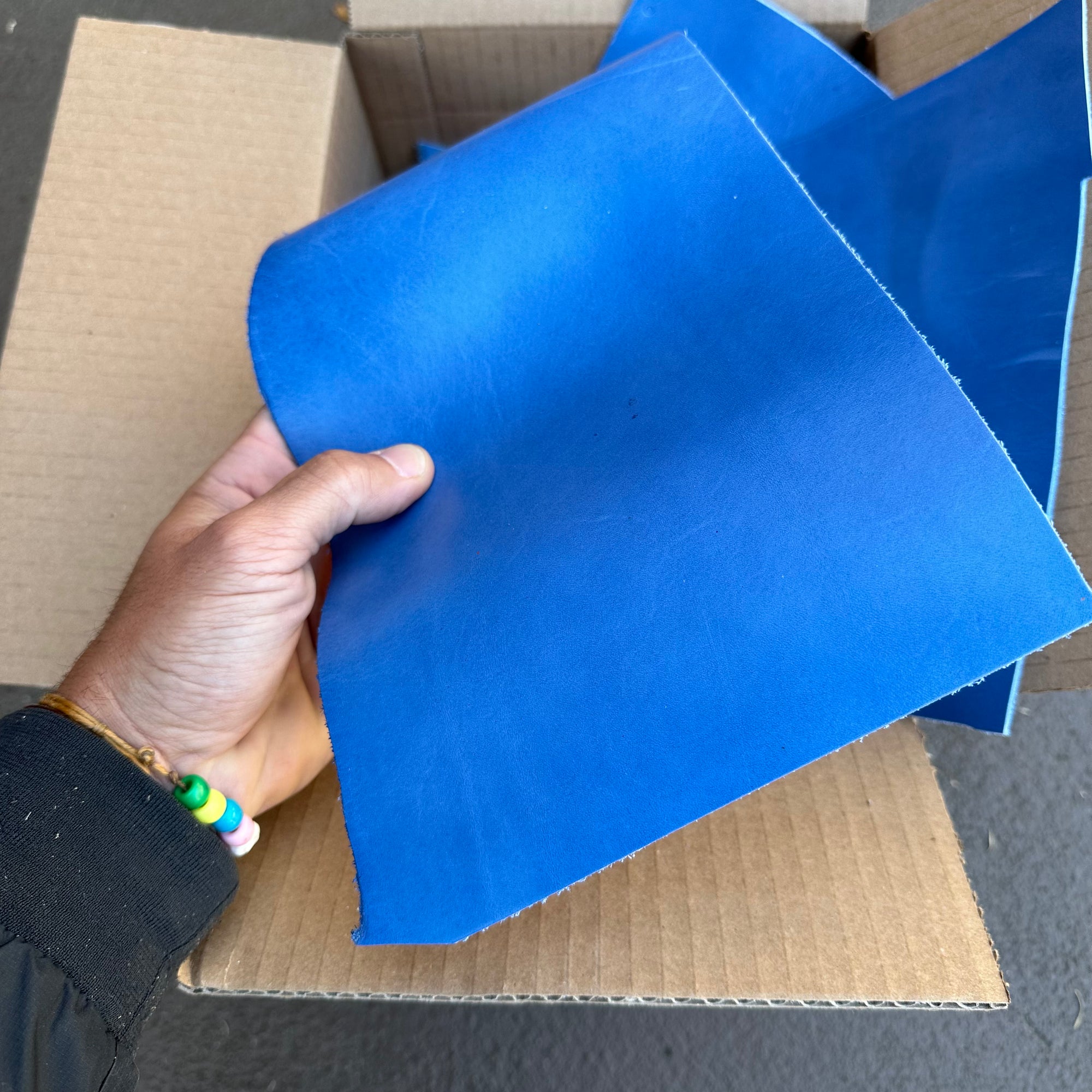 2.5 Lbs of Full Grain Leather Scraps