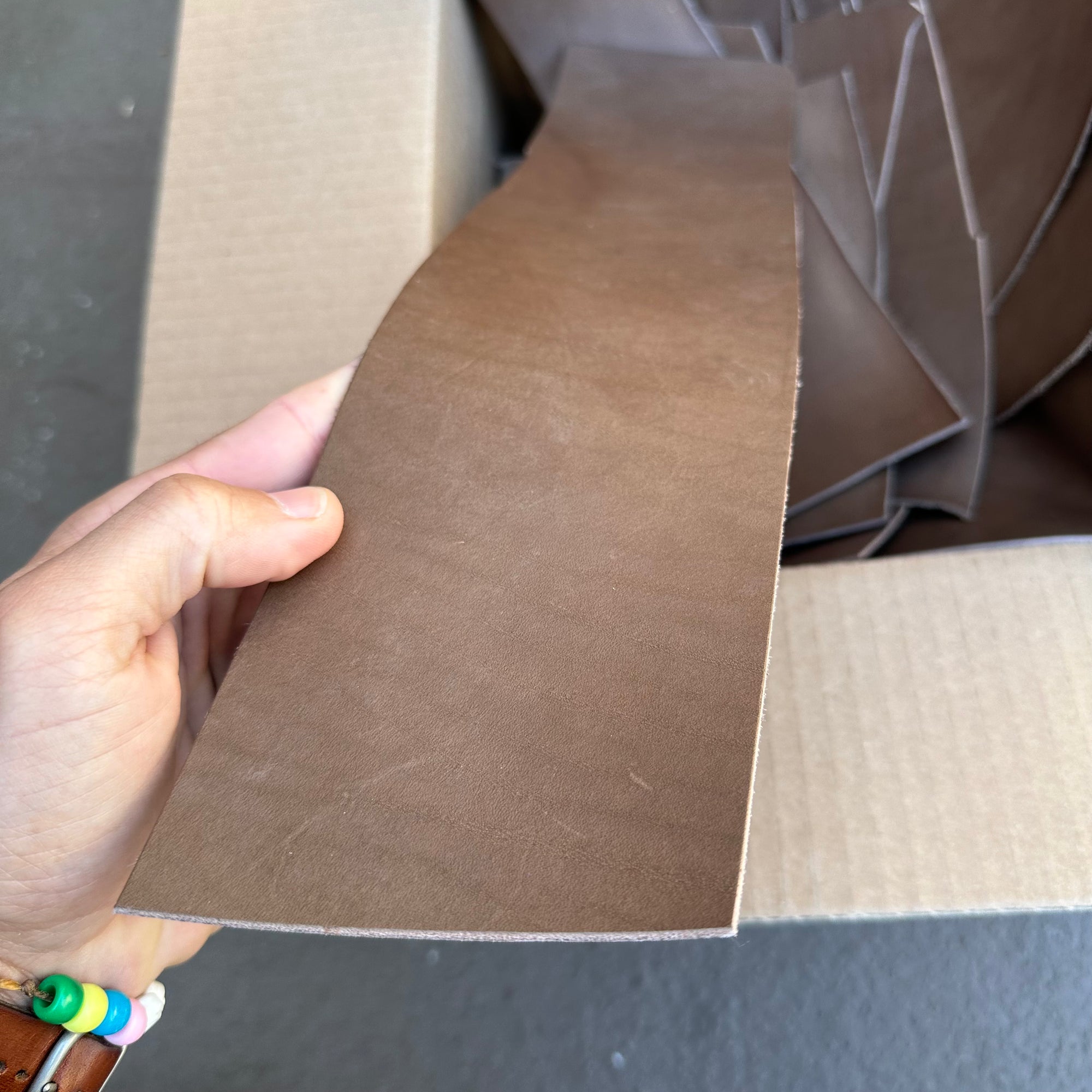2.5 Lbs of Full Grain Leather Scraps