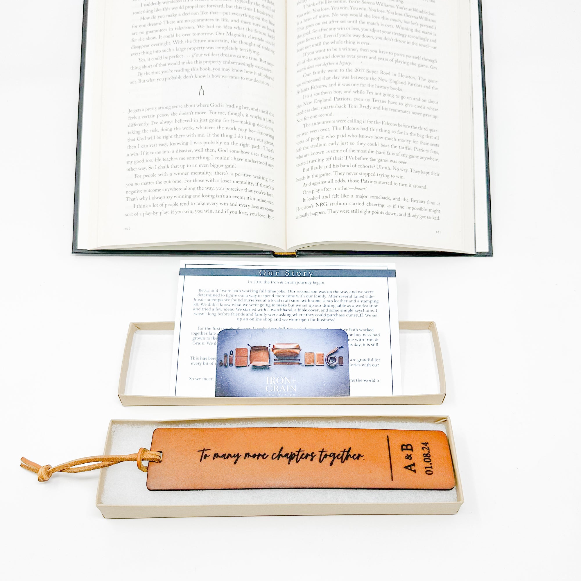 Personalized Leather Bookmark - Wide Option