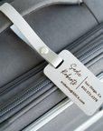 Personalized Leather Luggage Tag with Fastener