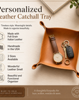 Personalized Leather Valet tray - Catchall Tray
