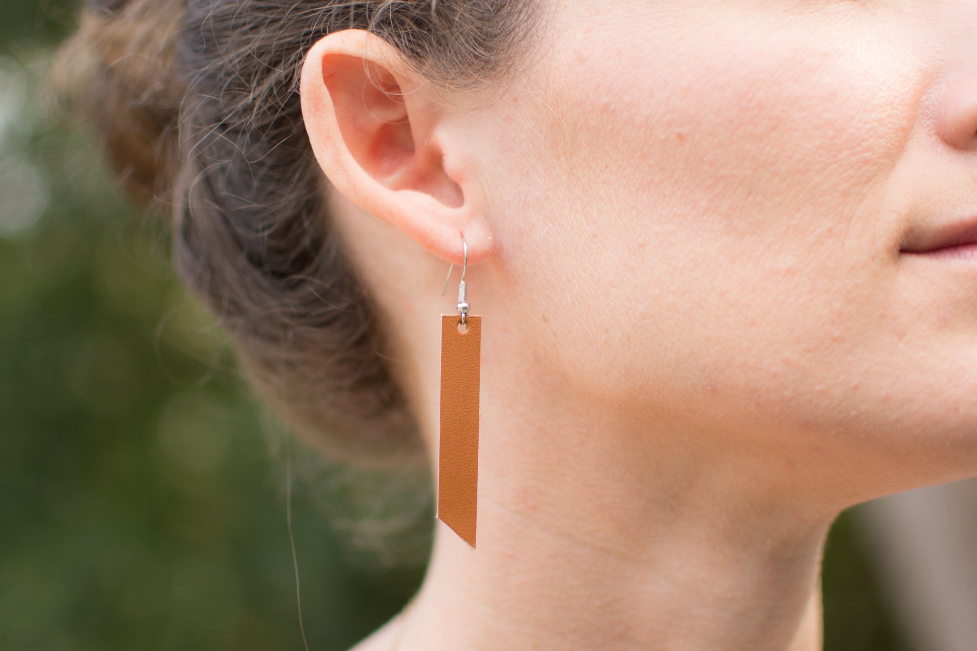 Leather Earrings - Handmade