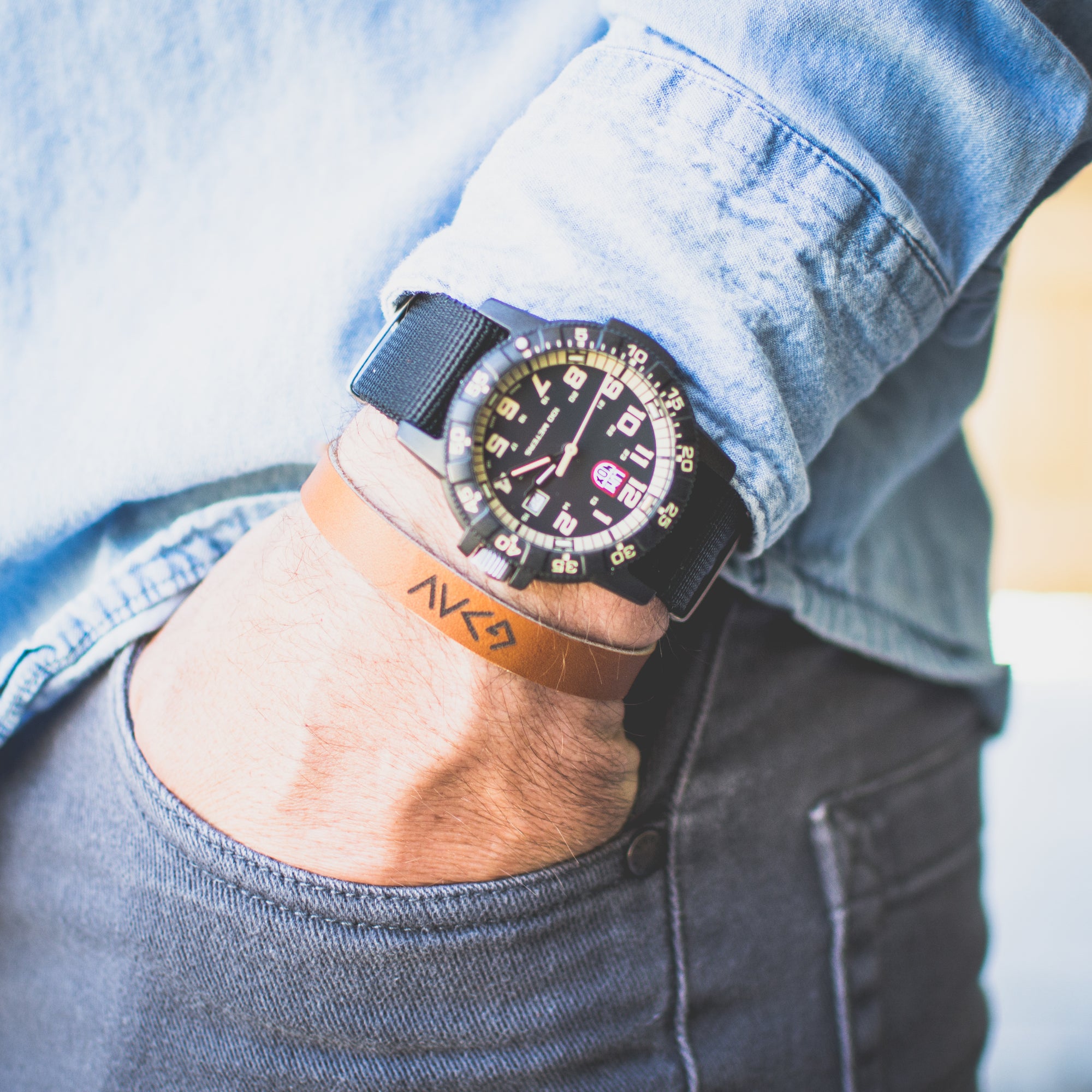 Personalized Leather Bracelet for Guys or Girls
