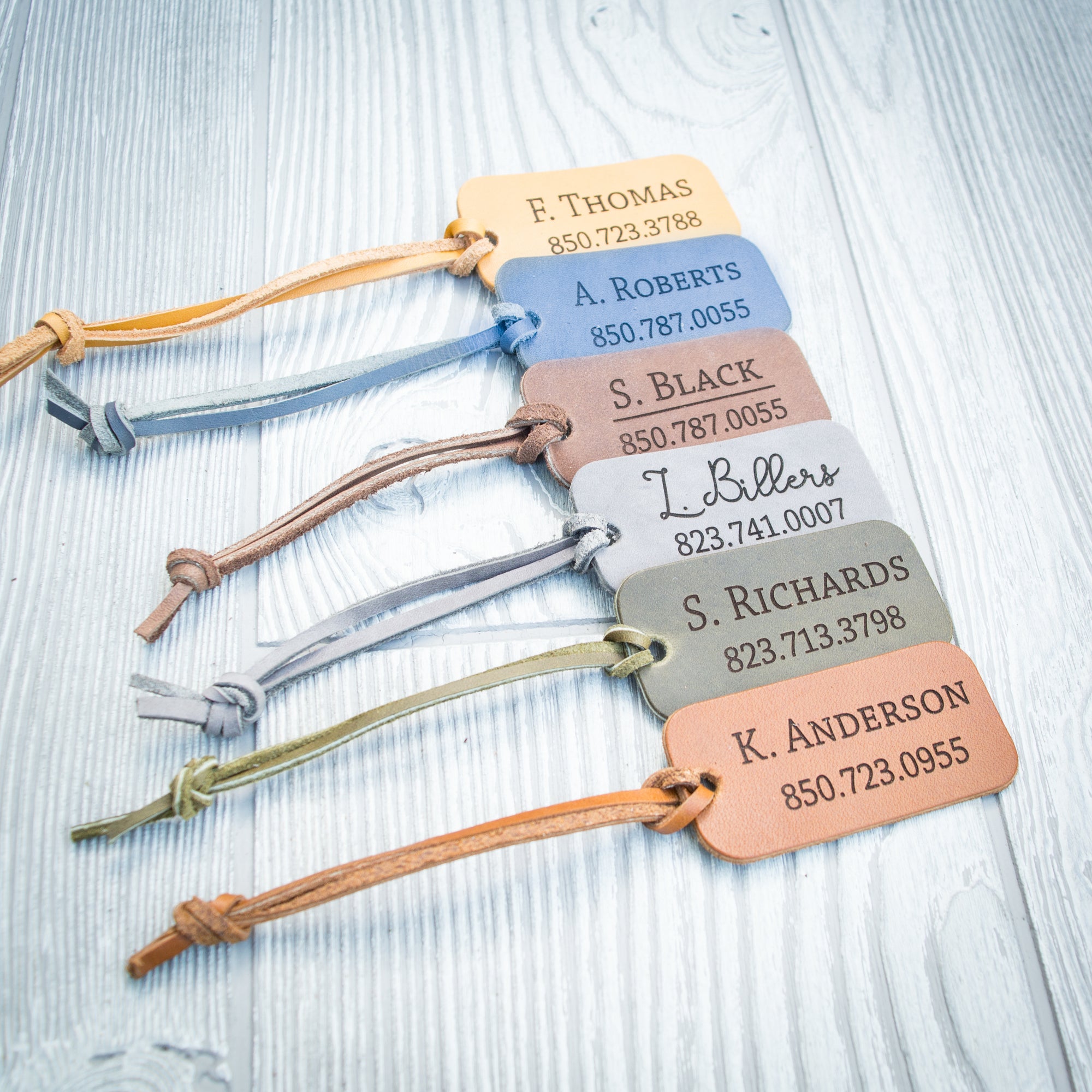 Personalized Leather Luggage Tags