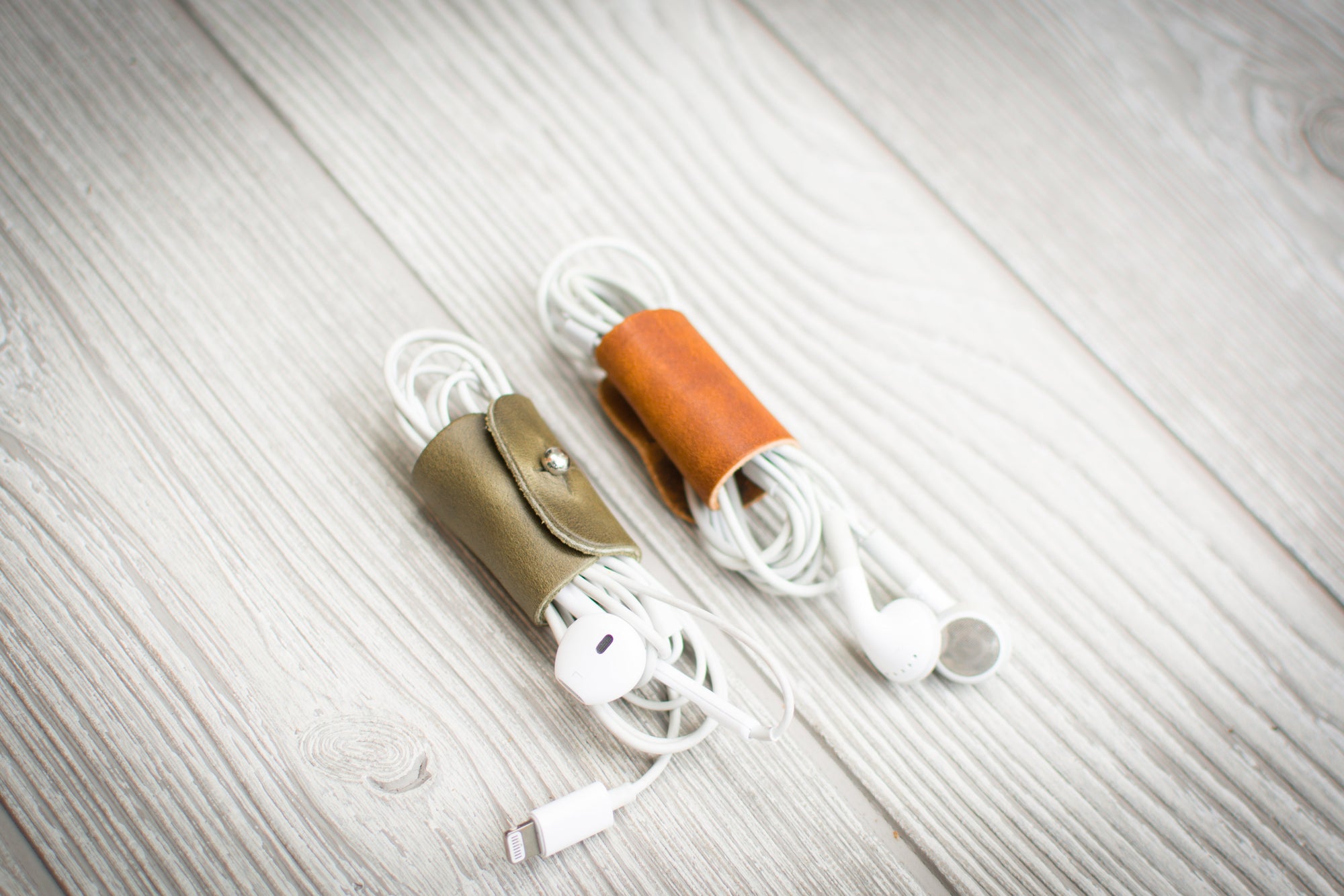 Personalized Leather Cord Organizer