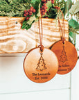Personalized Leather Christmas Ornament