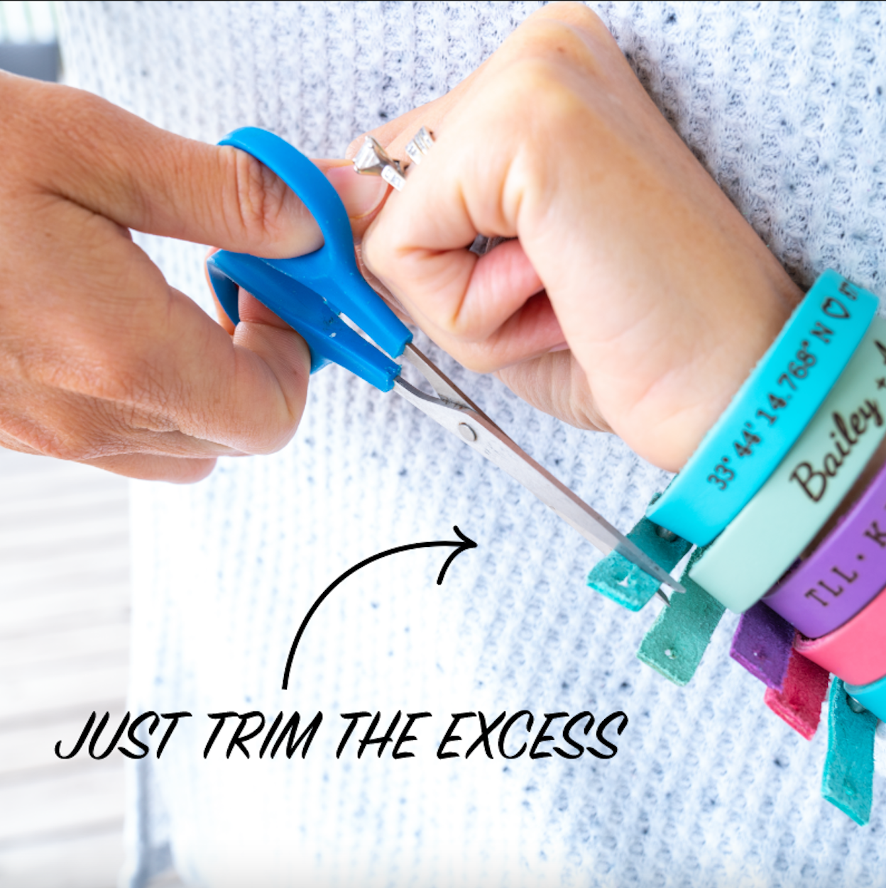 Personalized Leather Bracelet for Girls Pastel Edition
