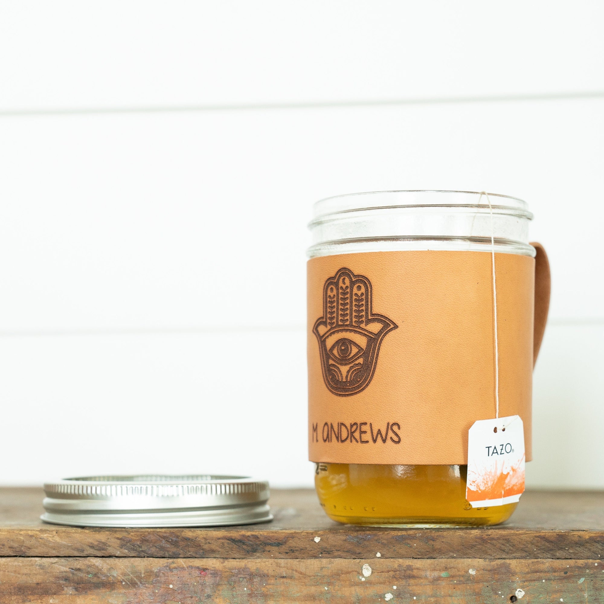 Personalized Leather Mug