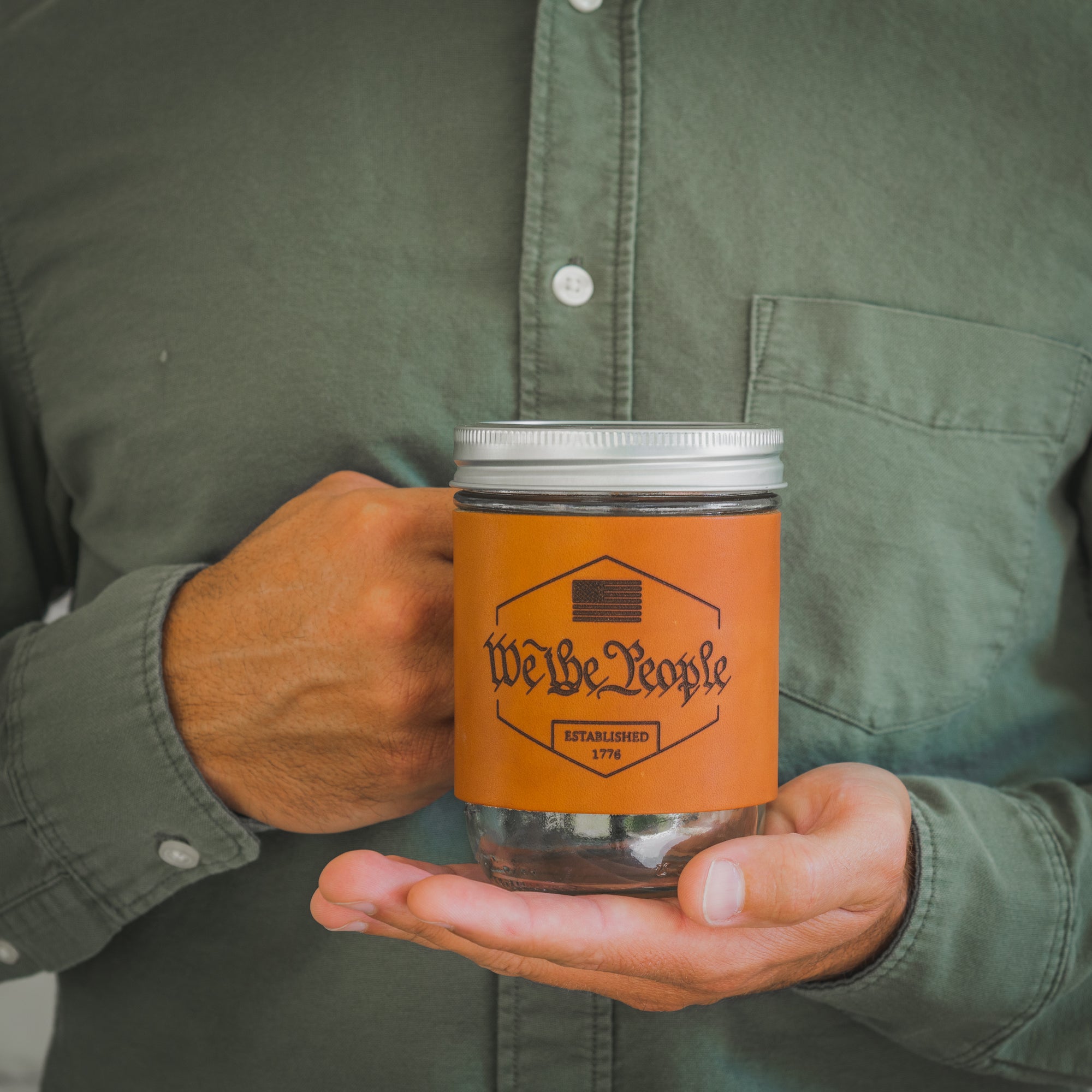 Personalized Leather Mug
