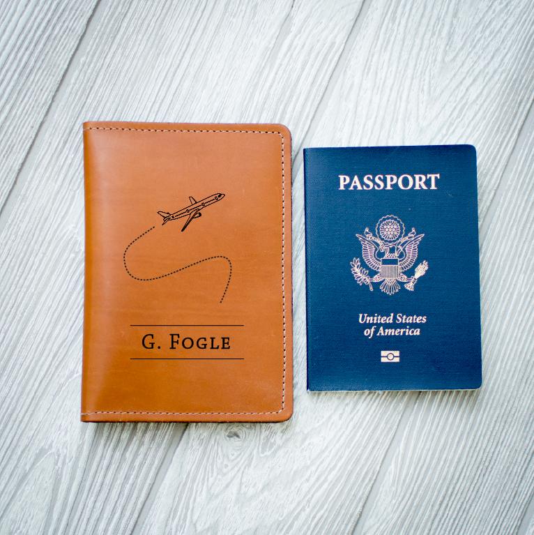 Personalized Leather Passport Wallet - Passport Holder