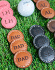 Leather Golf Ball Markers - SET OF 2