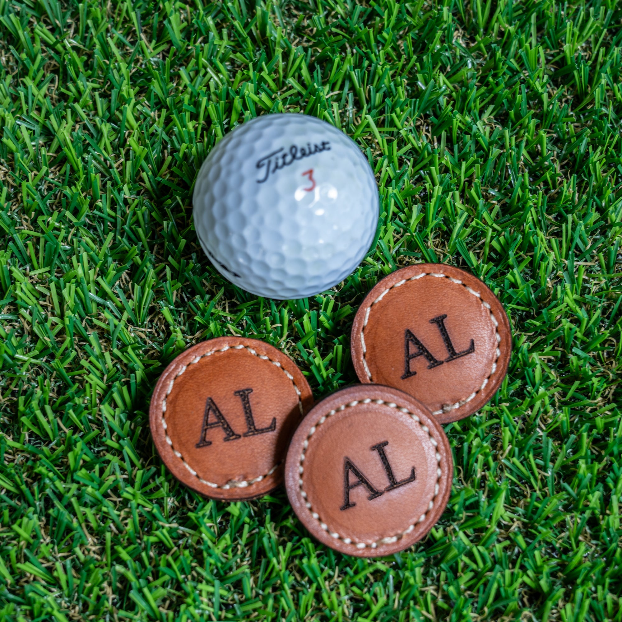 Leather Golf Ball Markers - SET OF 2