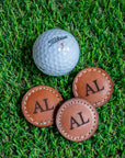 Leather Golf Ball Markers - SET OF 2