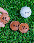 Leather Golf Ball Markers - SET OF 2