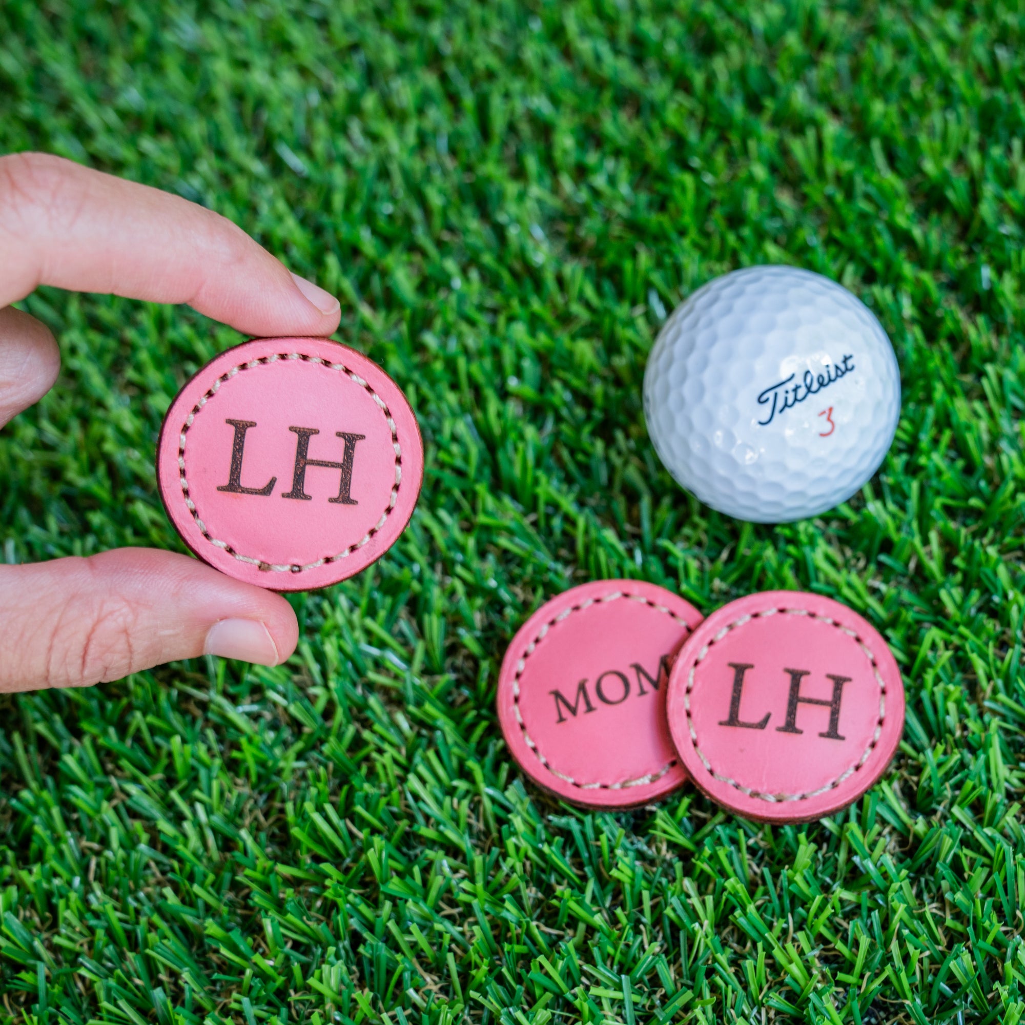 Leather Golf Ball Markers - SET OF 2