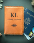 Personalized Leather Passport Holder