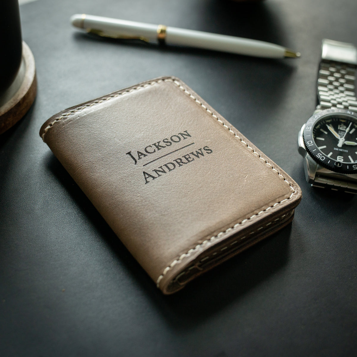 Custom Leather Bifold Wallet