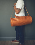 Italian Leather Duffel - Medium 22-Liter