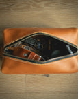 Personalized Leather Toiletry Bag - Dopp Kit