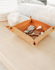 Personalized Leather Valet tray - Catchall Tray