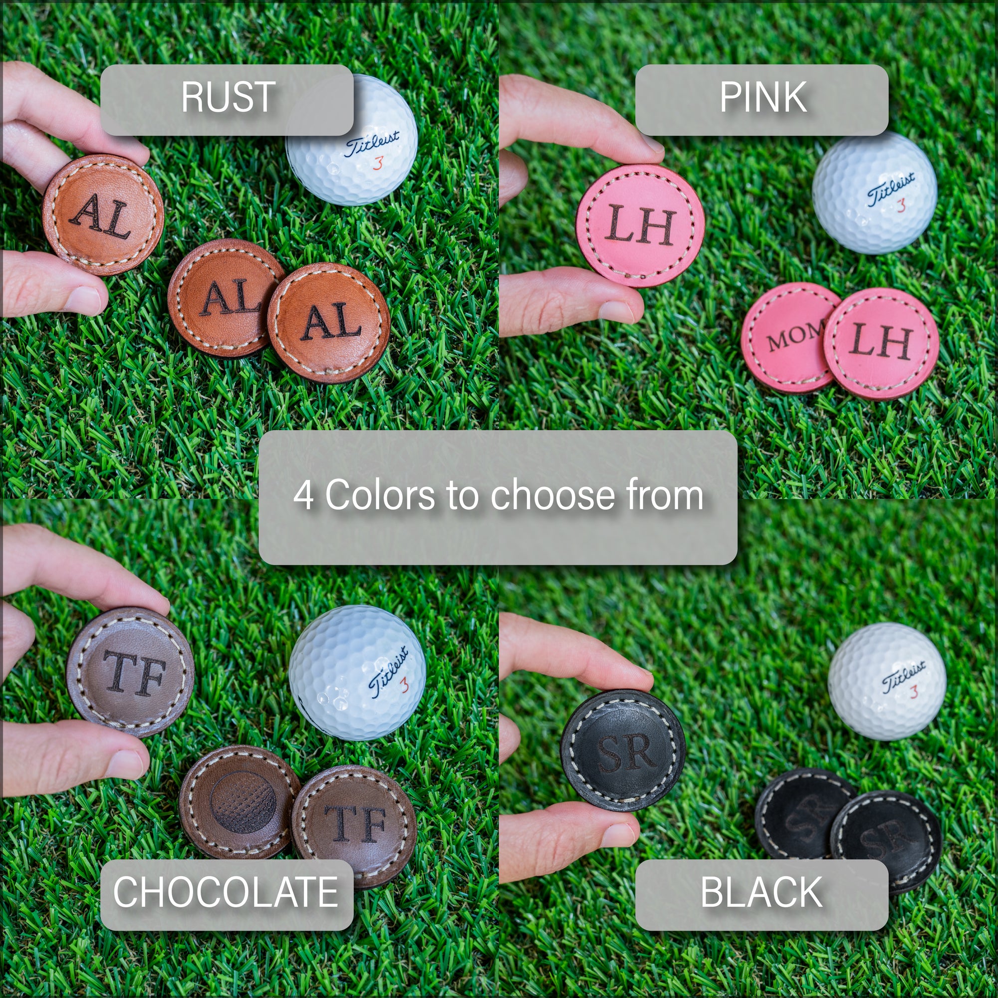 Leather Golf Ball Markers - SET OF 2