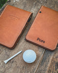 Handmade in the USA with full grain leather, golf log book or yardage book