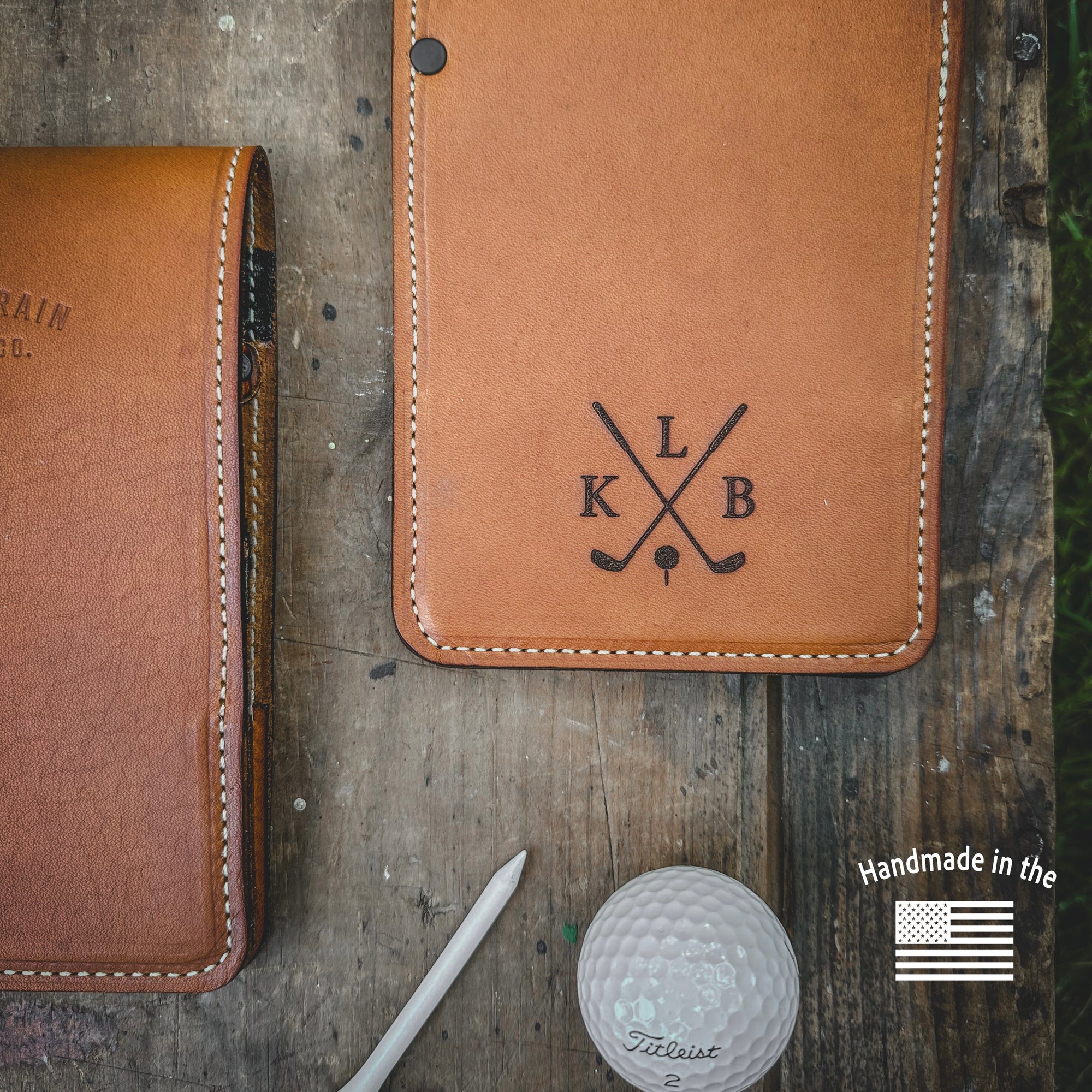 Leather Golf Scorecard Holder &amp; Yard Book