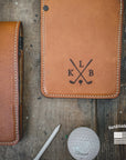 Leather Golf Scorecard Holder & Yard Book