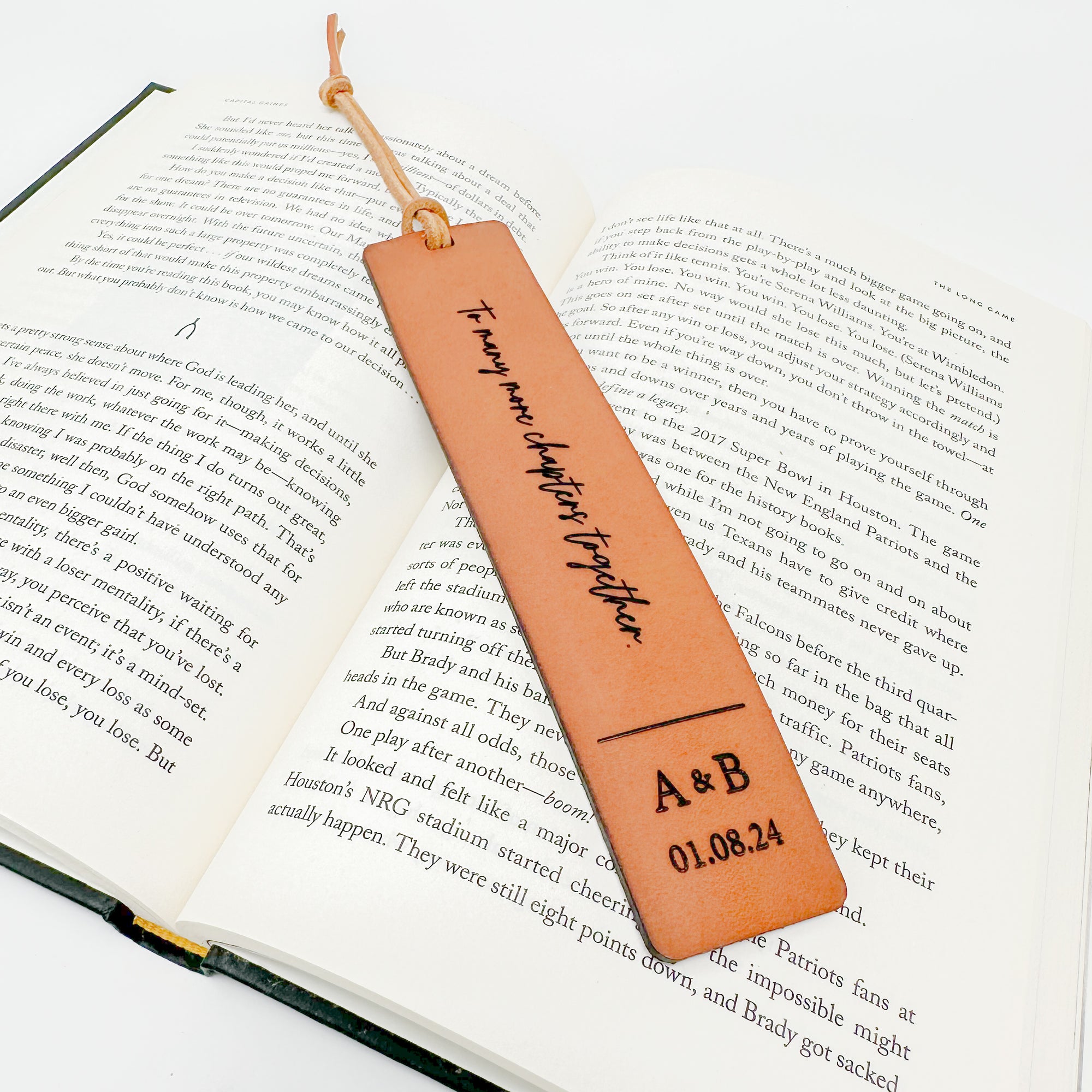 Personalized Leather Bookmark - Wide Option