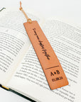 Personalized Leather Bookmark - Wide Option