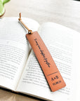 Personalized Leather Bookmark - Wide Option