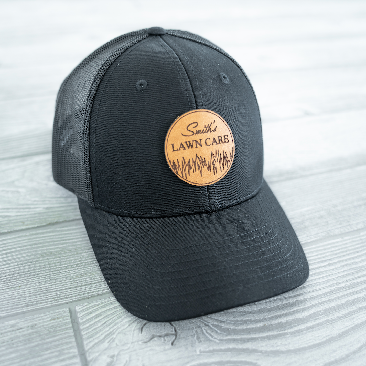 Custom Hats with Leather Patch