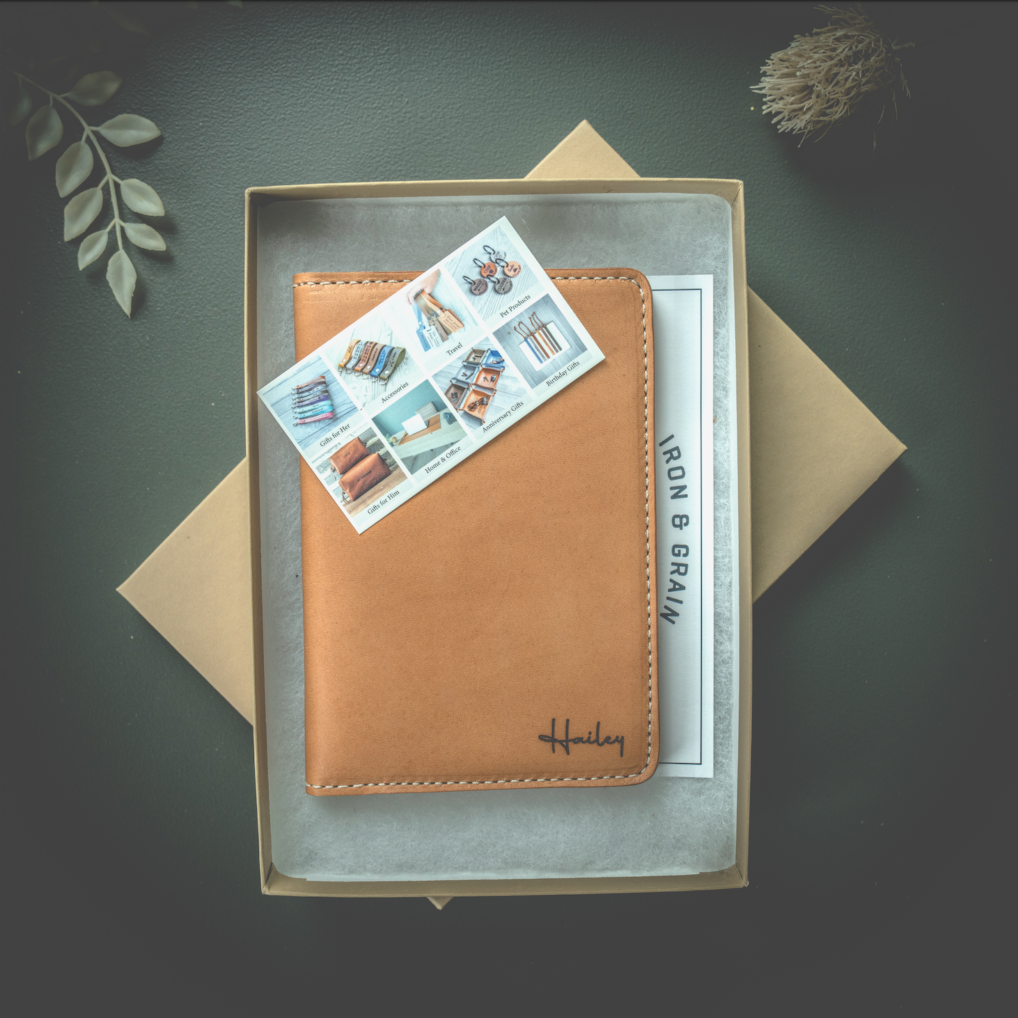 Personalized Leather Passport Holder