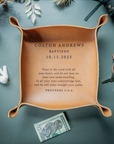 Personalized Leather Valet tray - Catchall Tray