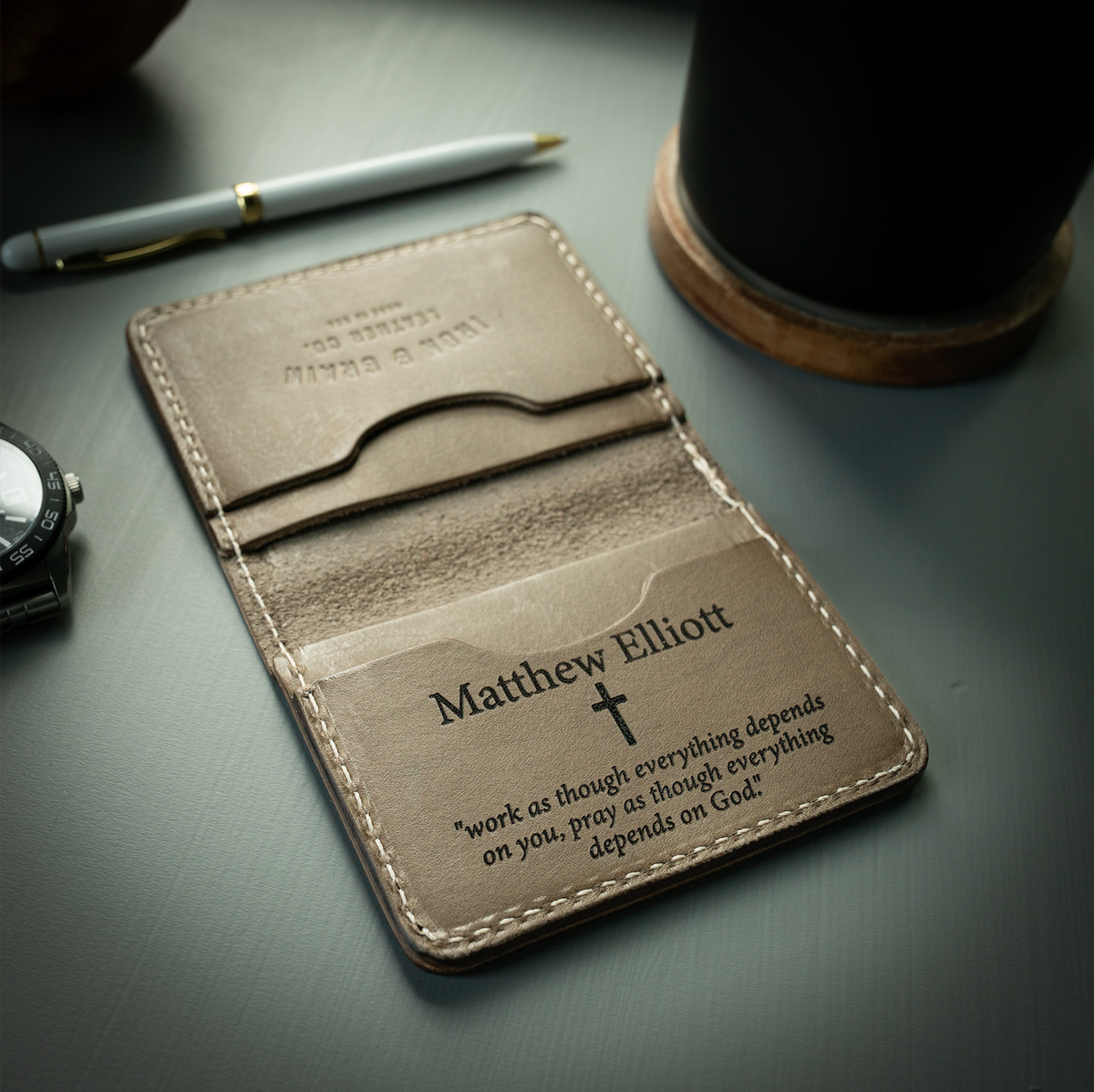 Custom Leather Bifold Wallet