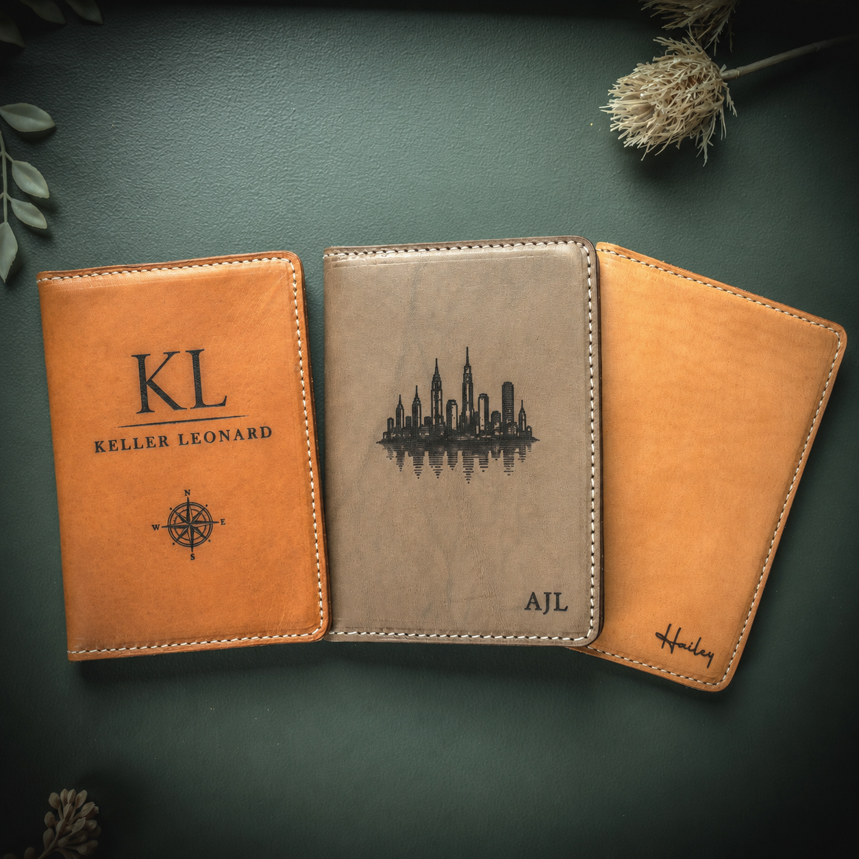 Personalized Leather Passport Holder