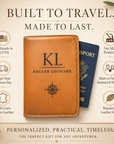 Personalized Leather Passport Holder