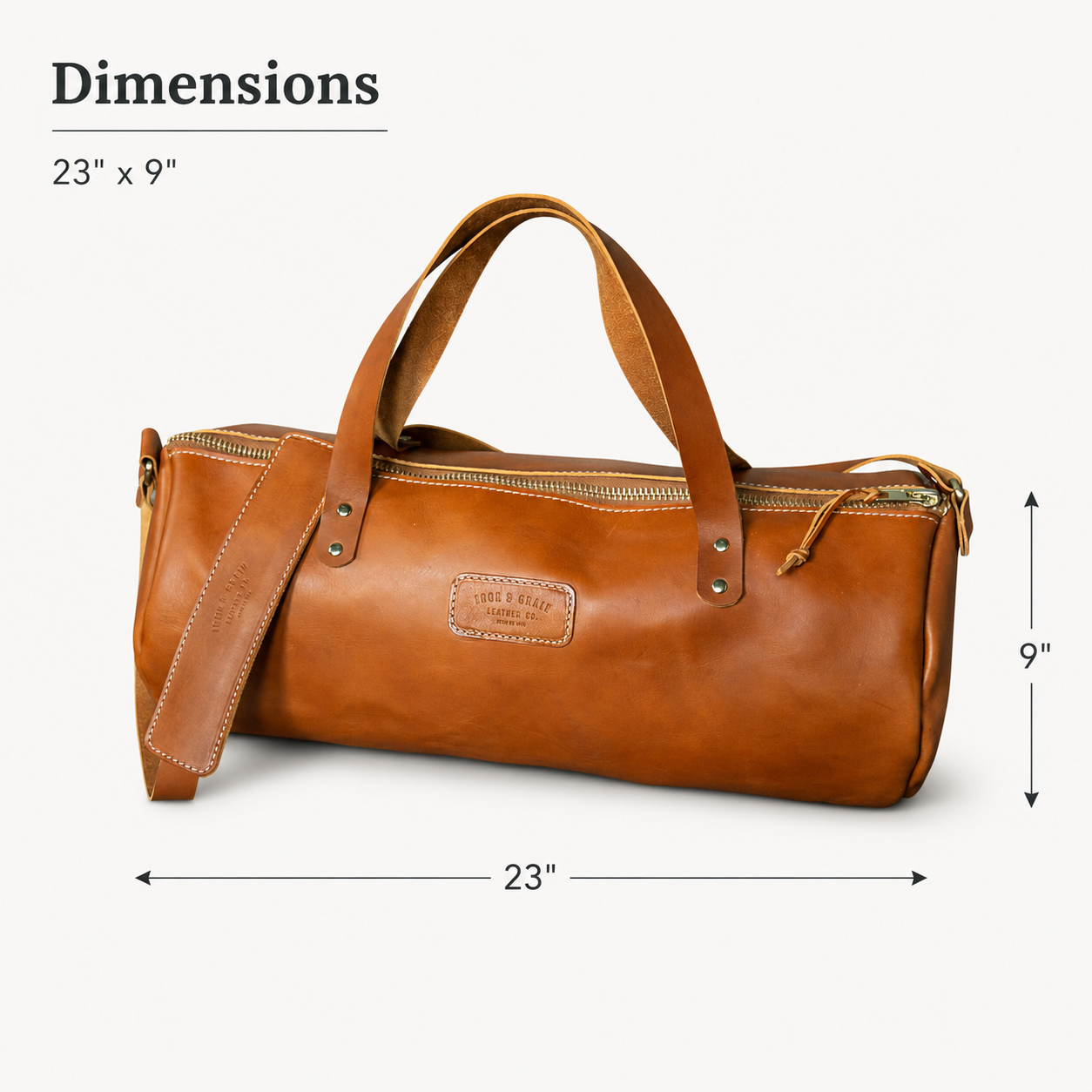 Italian Leather Duffel - Medium 22-Liter