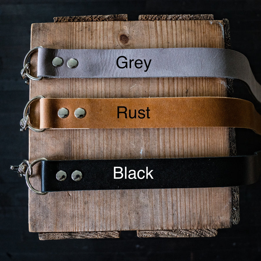 Black Leather Belt Personalized with Colored Letters