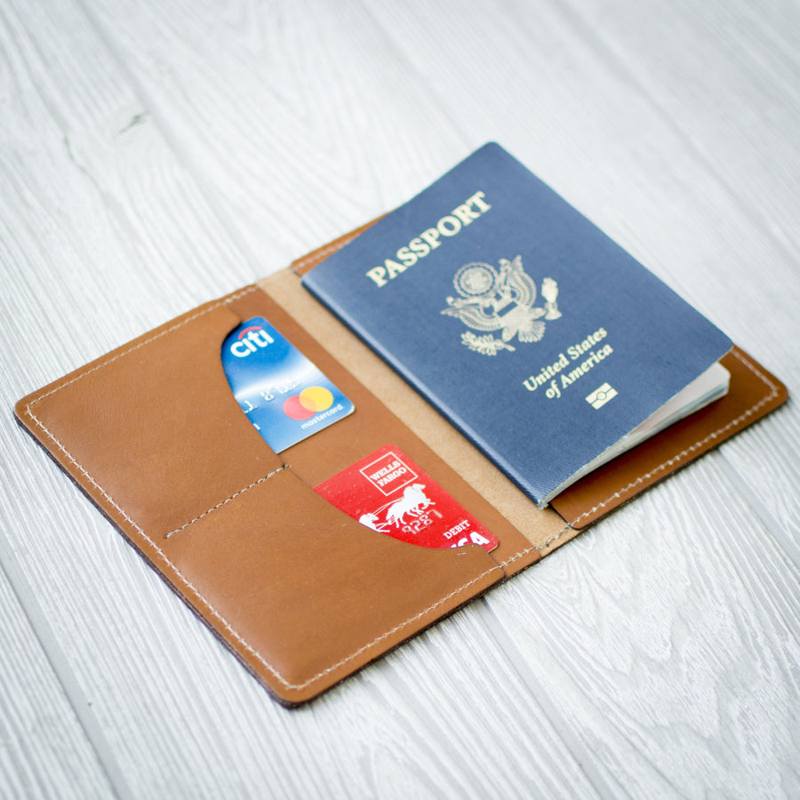 Personalized Leather Passport Wallet - Passport Holder