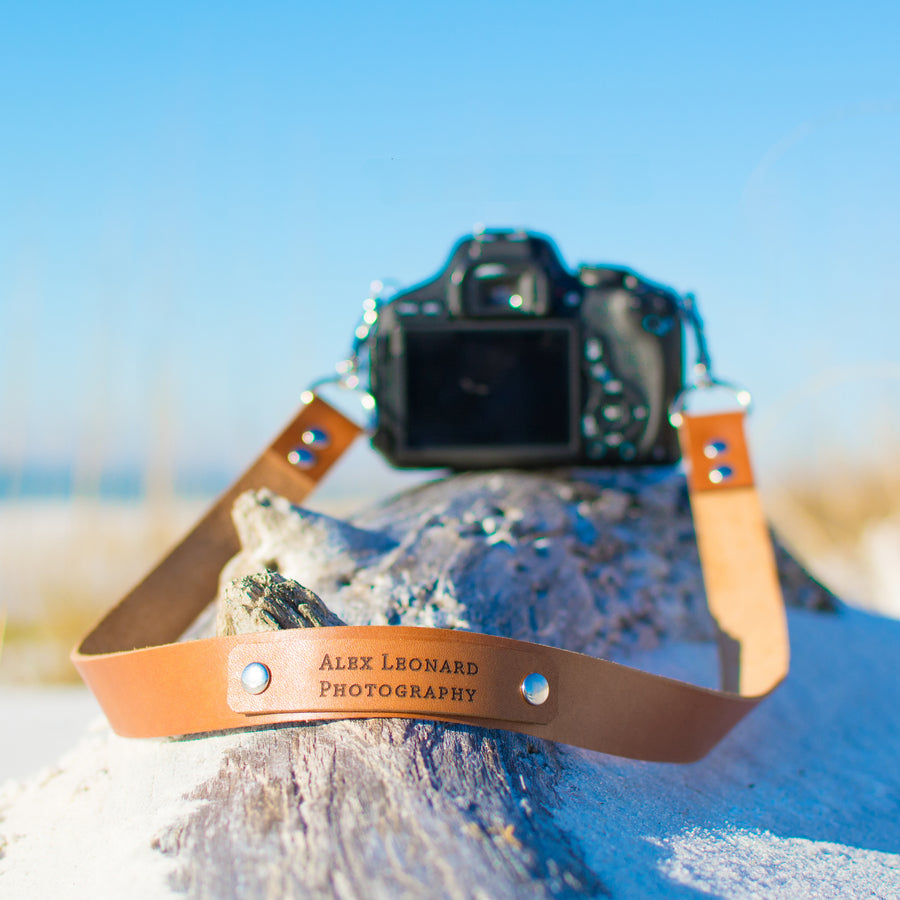 Personalized Leather Camera Strap