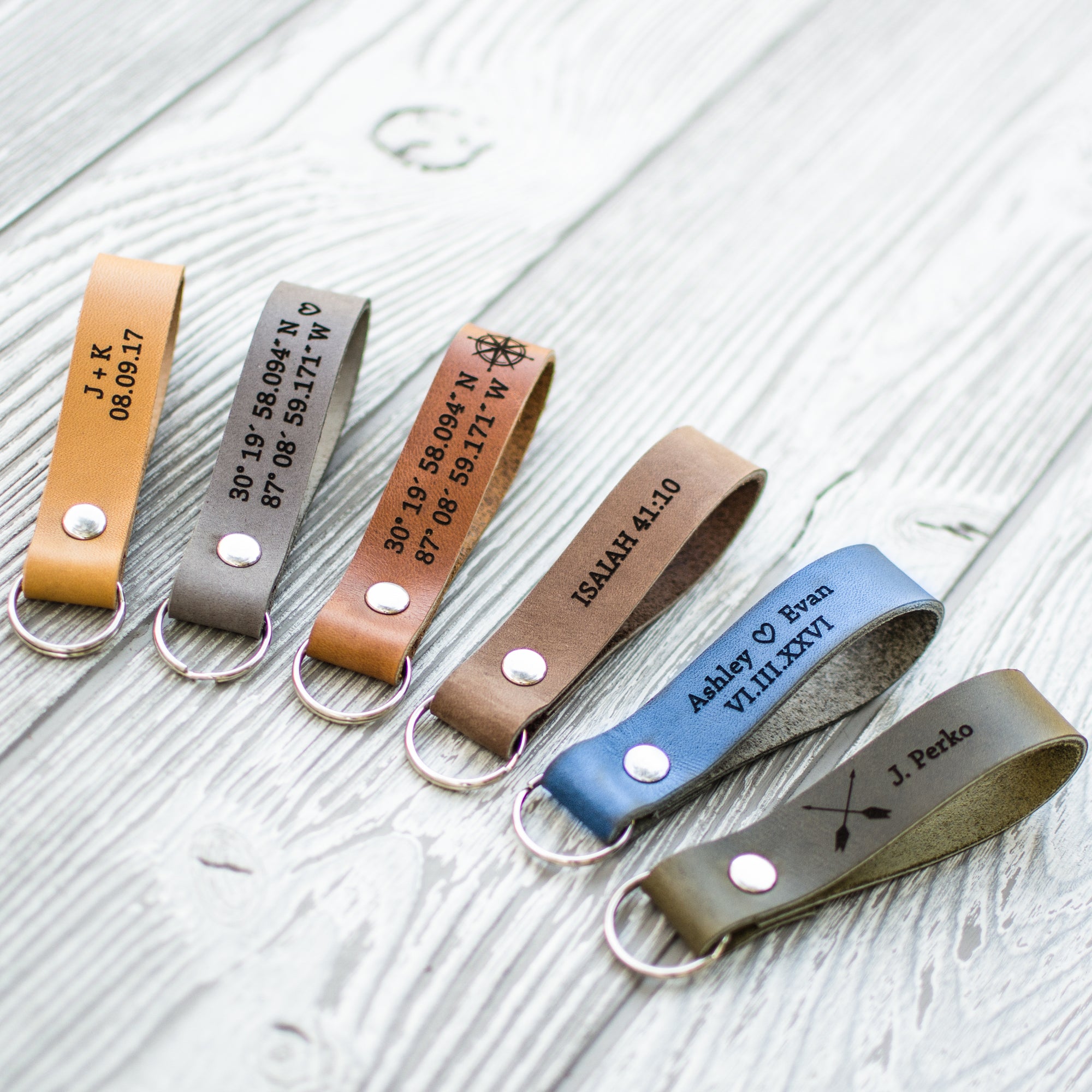 Personalized Leather Keychain