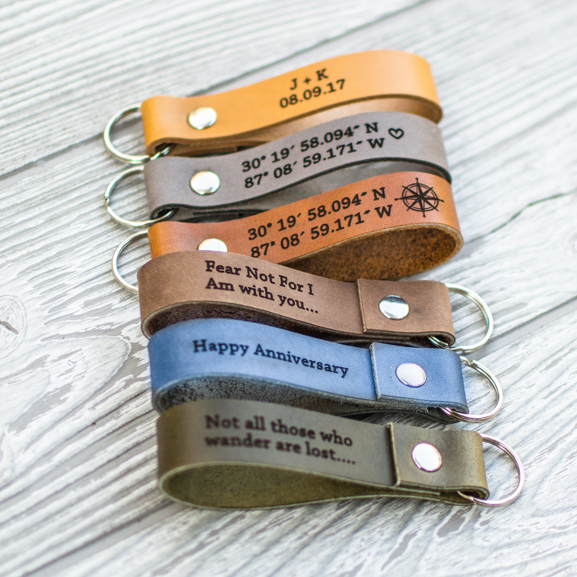 Personalized Leather Keychain