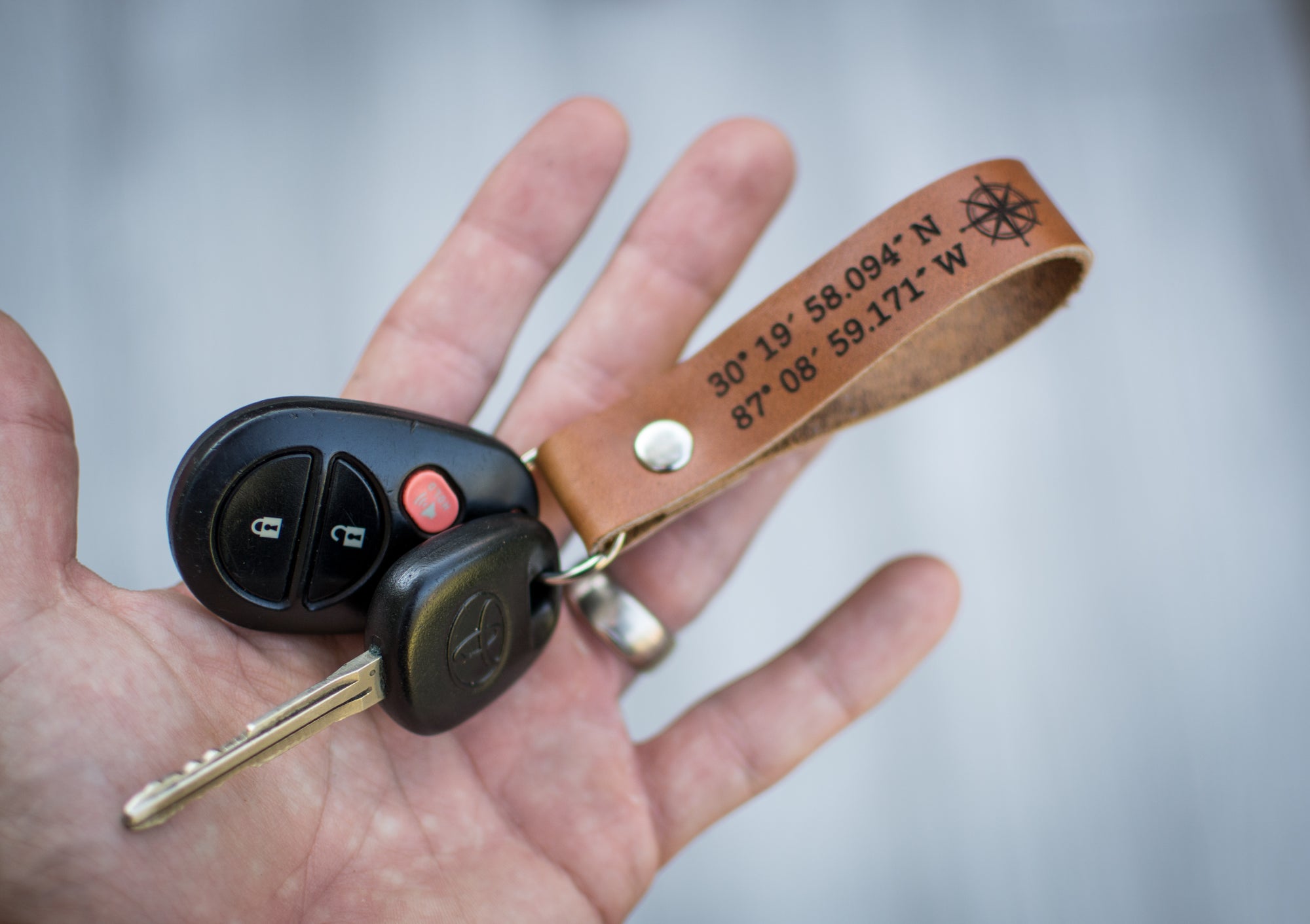 Personalized Leather Keychain