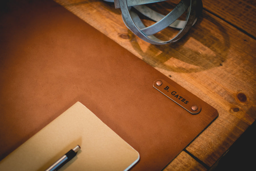 Personalized Leather Desk Mat