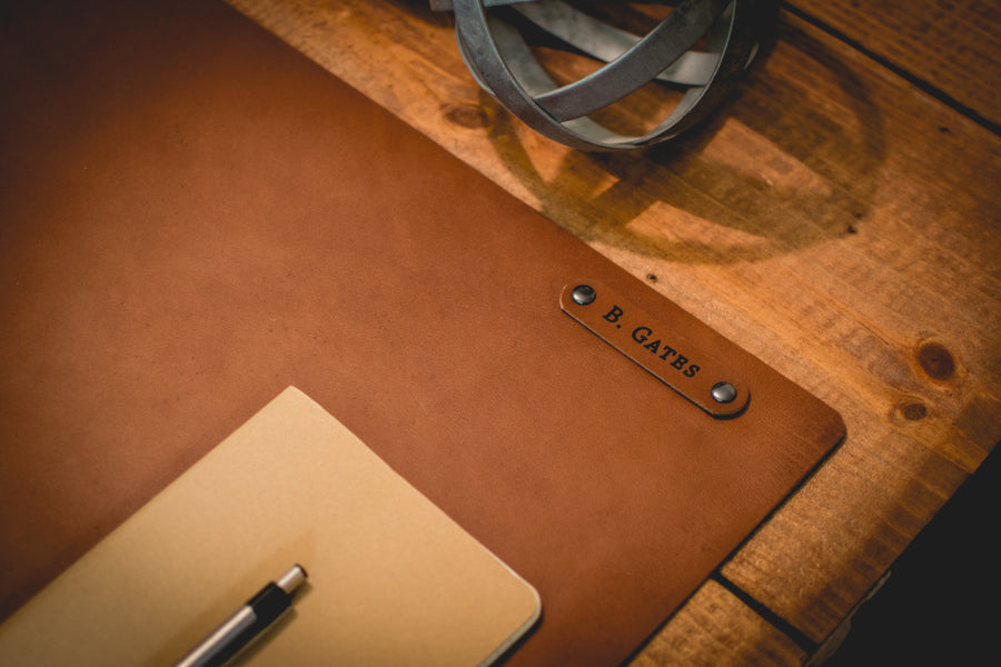 Personalized Leather Desk Mat