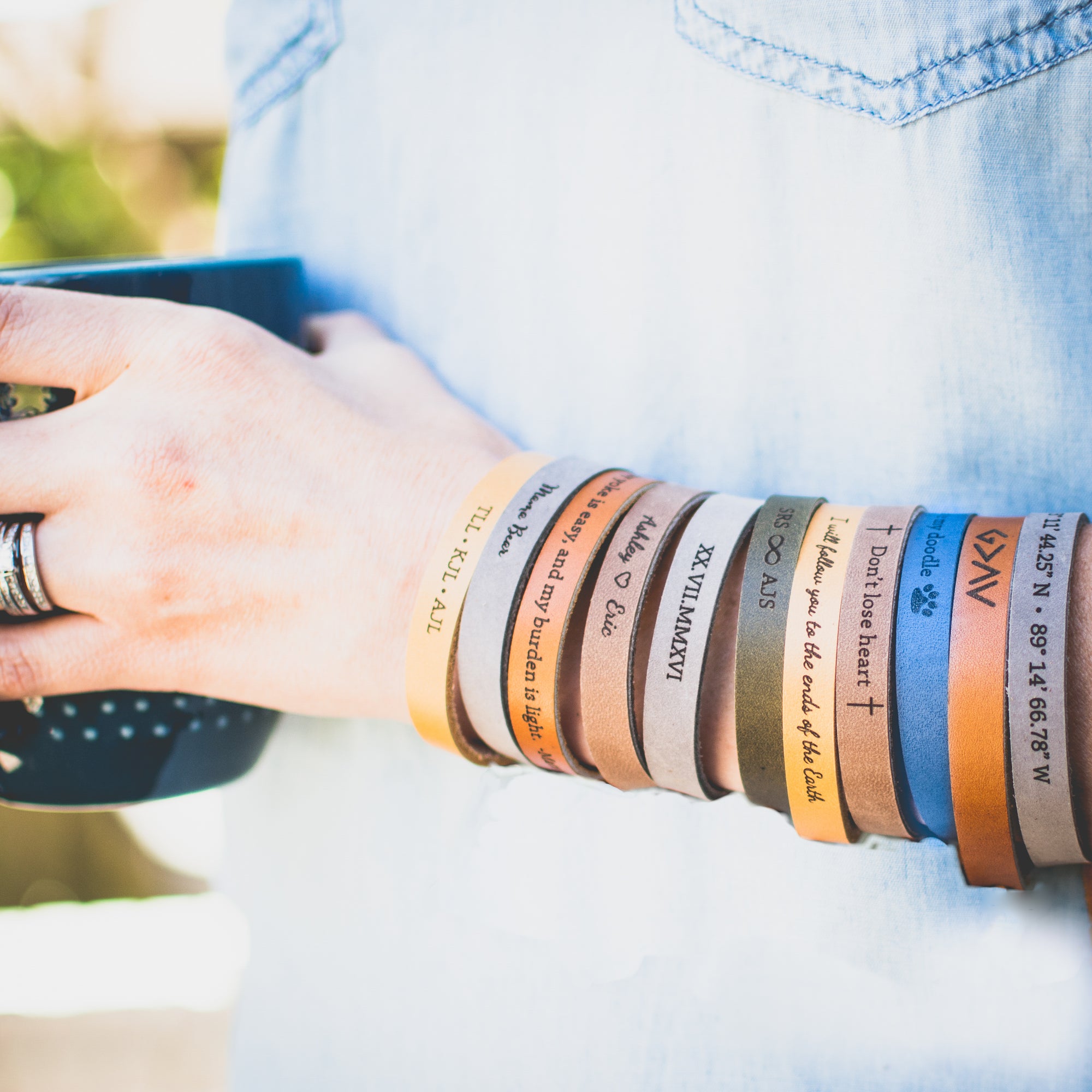 Personalized Leather Bracelet - Unisex